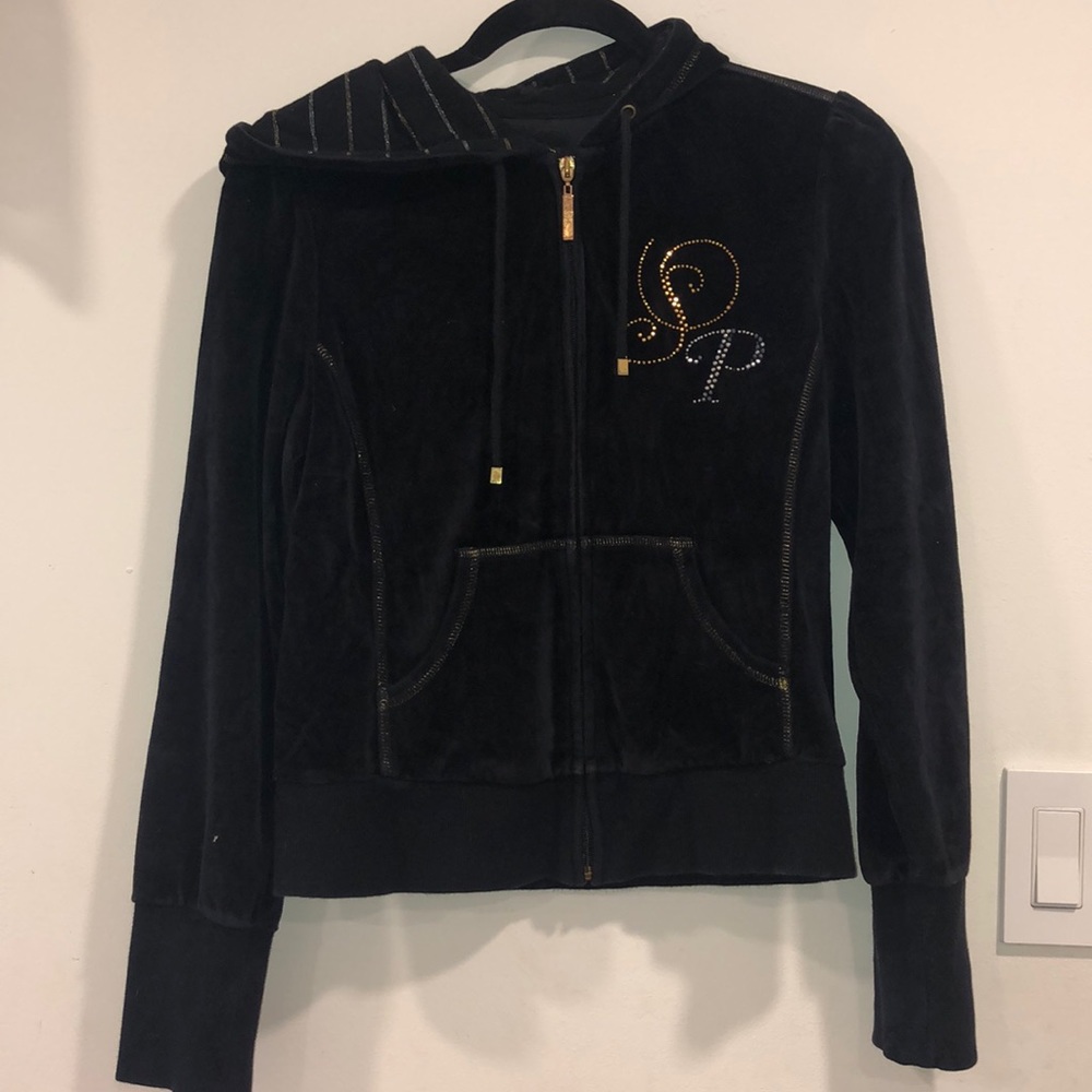 Velvety Black South Pole Jacket